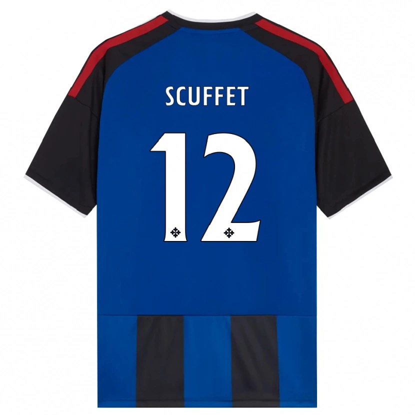 Danxen Niño Camiseta Simone Scuffet #12 Negro Rojo Blanco Azul 1ª Equipación 2026/27 La Camisa