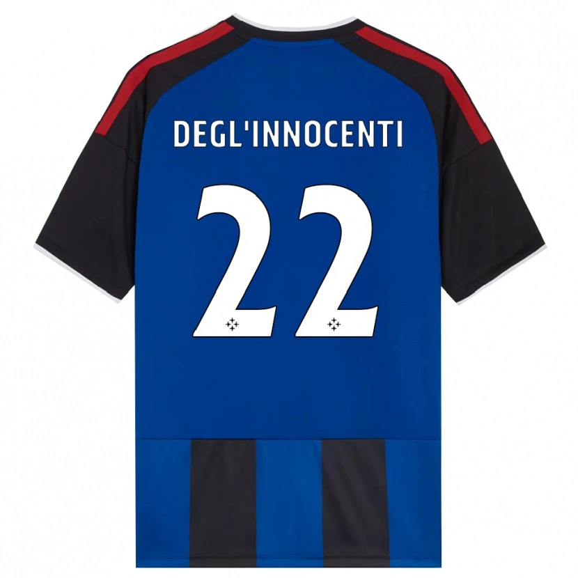Danxen Niño Camiseta Luca Degl'innocenti #22 Negro Rojo Blanco Azul 1ª Equipación 2026/27 La Camisa