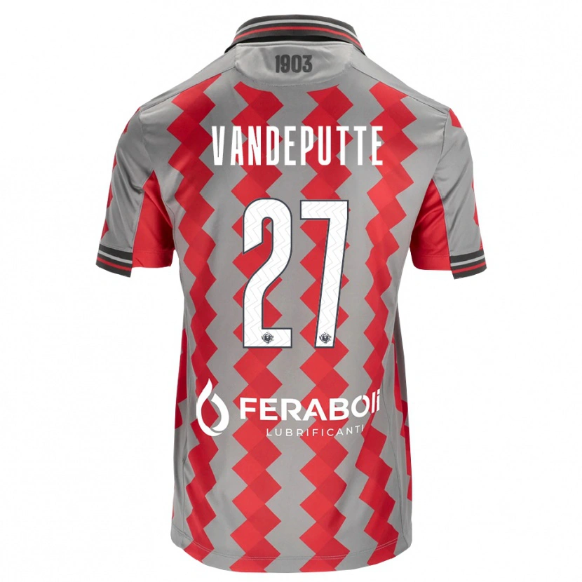 Danxen Niño Camiseta Jari Vandeputte #27 Gris Rojo Blanco 1ª Equipación 2026/27 La Camisa
