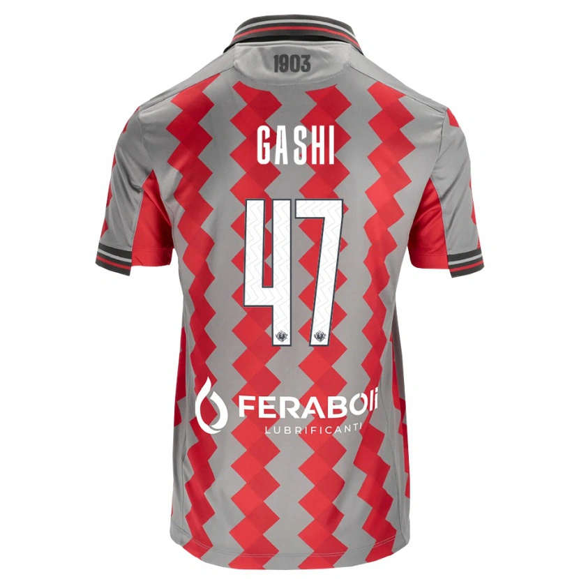 Danxen Niño Camiseta Eduart Gashi #47 Gris Rojo Blanco 1ª Equipación 2026/27 La Camisa