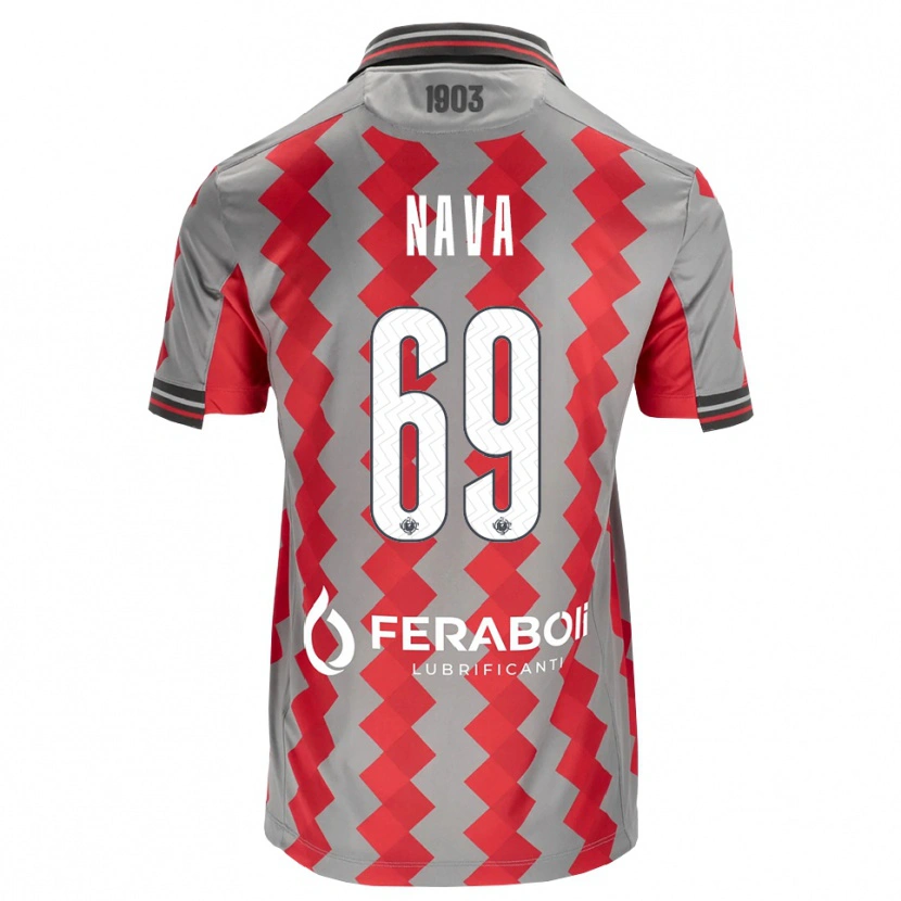 Danxen Niño Camiseta Lapo Nava #69 Gris Rojo Blanco 1ª Equipación 2026/27 La Camisa
