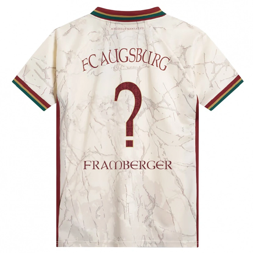 Danxen Niño Camiseta Raphael Framberger #0 Verde Arroz Blanco Burdeos 1ª Equipación 2026/27 La Camisa