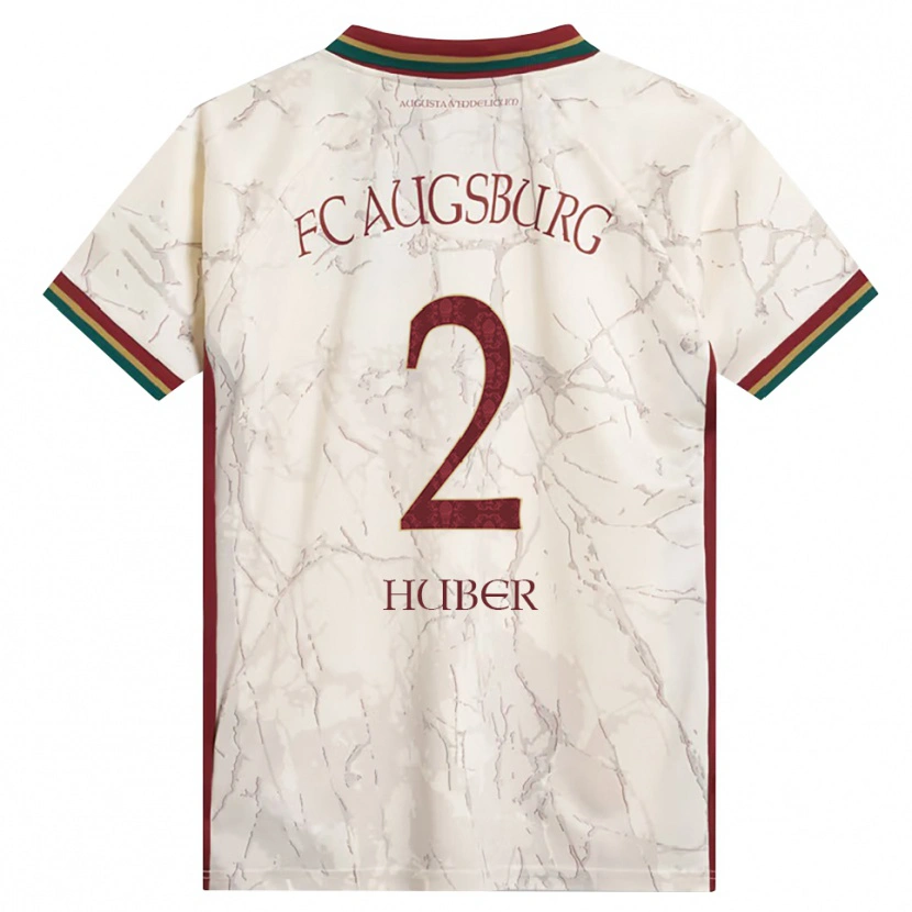 Danxen Niño Camiseta Fynn Huber #2 Verde Arroz Blanco Burdeos 1ª Equipación 2026/27 La Camisa