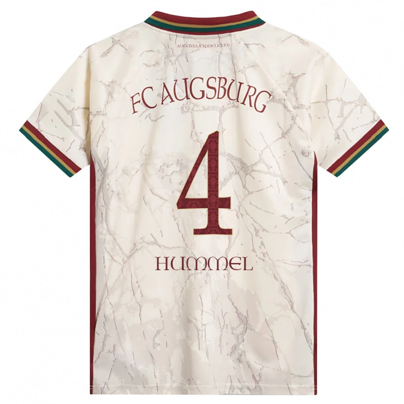 Danxen Niño Camiseta Niklas Hummel #4 Verde Arroz Blanco Burdeos 1ª Equipación 2026/27 La Camisa