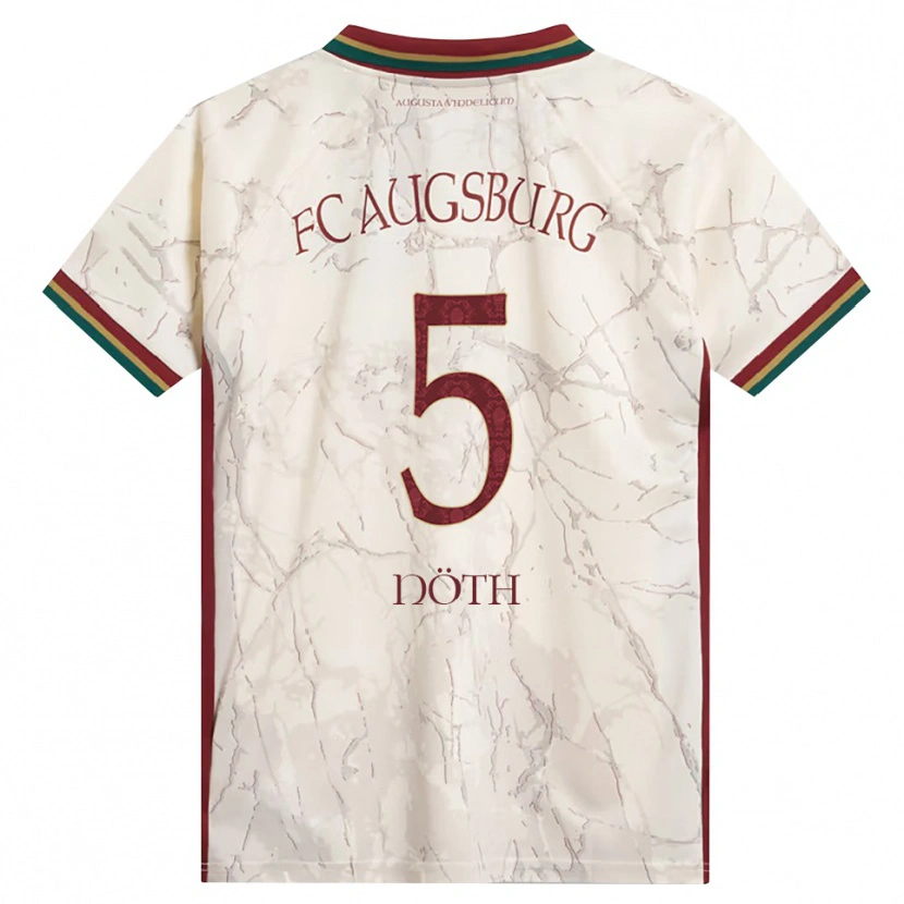Danxen Niño Camiseta Antonia Nöth #5 Verde Arroz Blanco Burdeos 1ª Equipación 2026/27 La Camisa