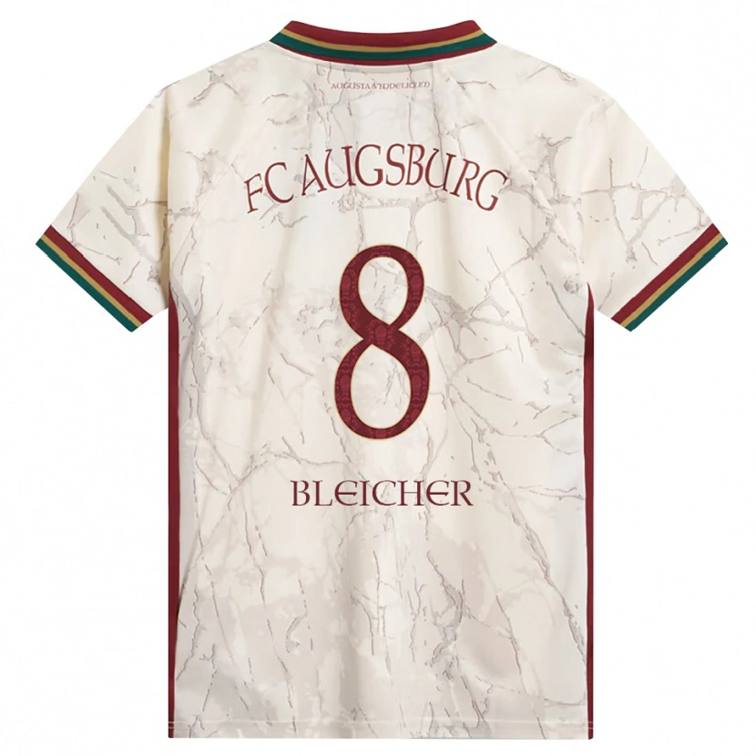 Danxen Niño Camiseta Franz Xaver Bleicher #8 Verde Arroz Blanco Burdeos 1ª Equipación 2026/27 La Camisa