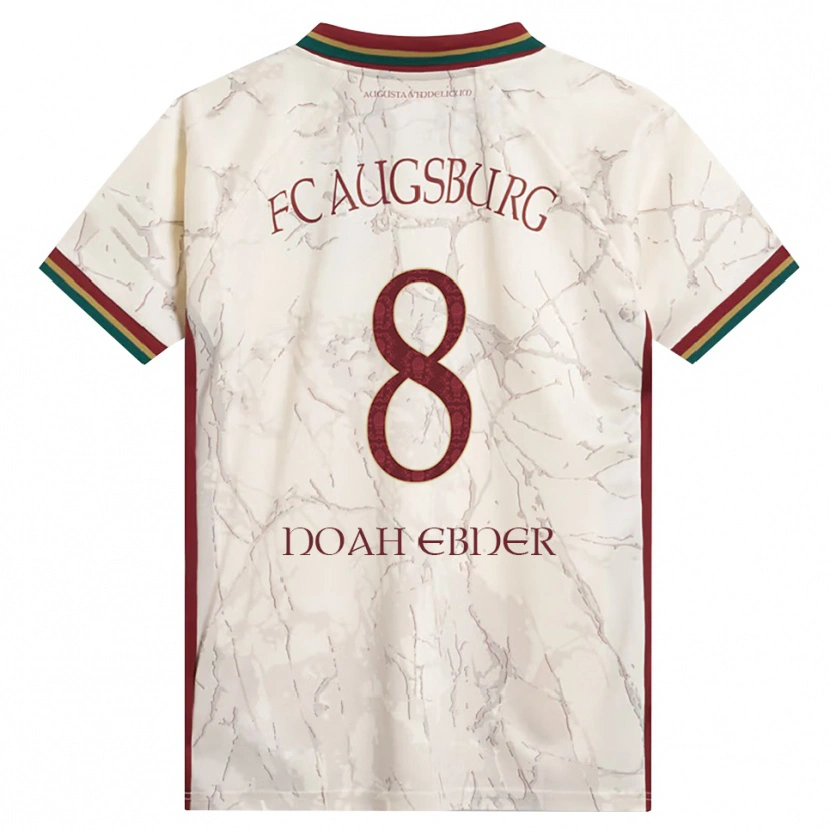 Danxen Niño Camiseta Noah Ebner #8 Verde Arroz Blanco Burdeos 1ª Equipación 2026/27 La Camisa