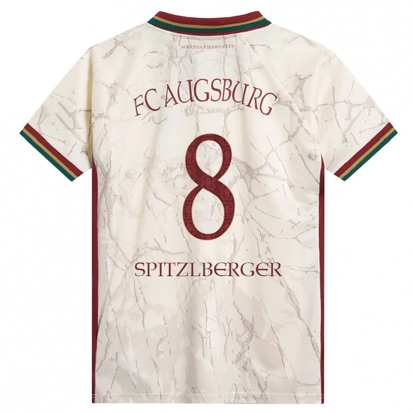 Danxen Niño Camiseta Jordan Spitzlberger #8 Verde Arroz Blanco Burdeos 1ª Equipación 2026/27 La Camisa