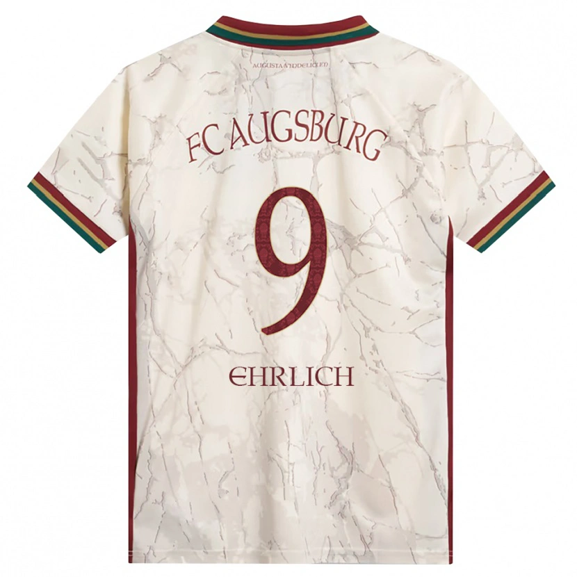 Danxen Niño Camiseta Lucas Ehrlich #9 Verde Arroz Blanco Burdeos 1ª Equipación 2026/27 La Camisa