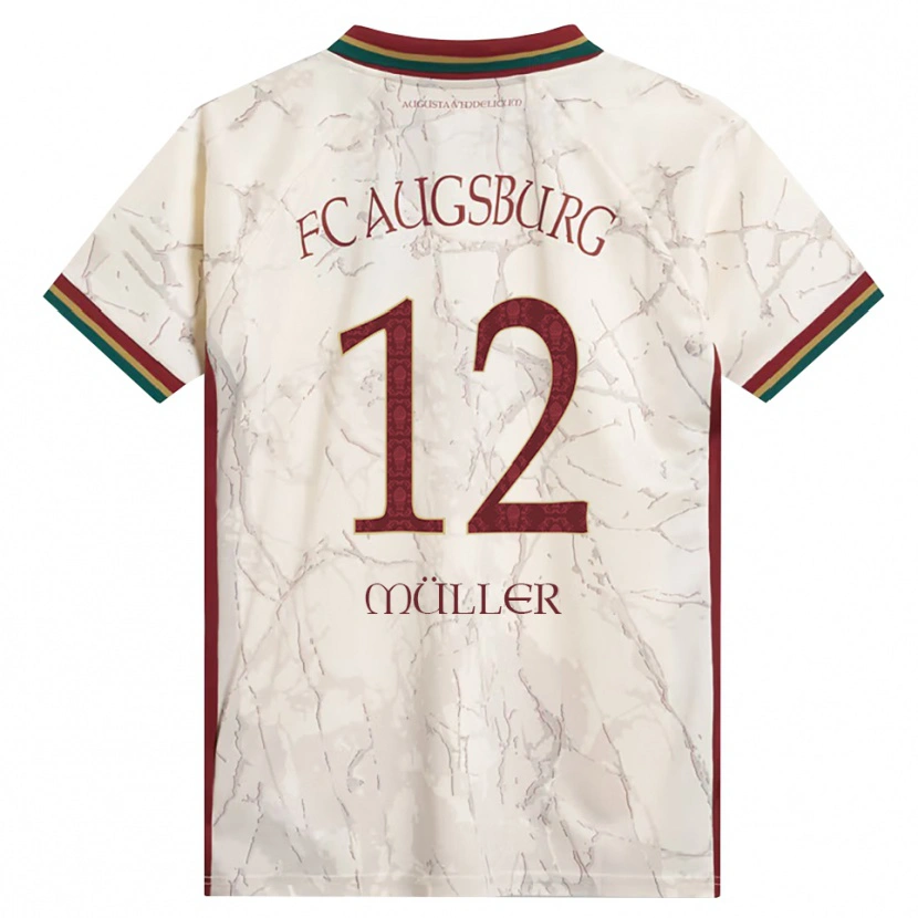 Danxen Niño Camiseta Janine Müller #12 Verde Arroz Blanco Burdeos 1ª Equipación 2026/27 La Camisa