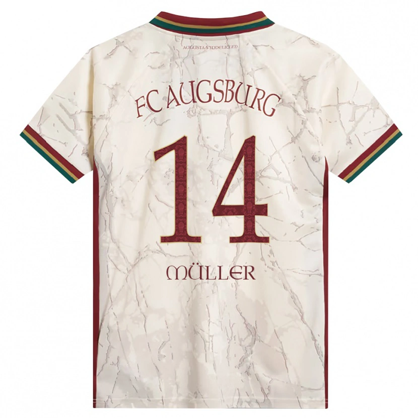 Danxen Niño Camiseta Mato Müller #14 Verde Arroz Blanco Burdeos 1ª Equipación 2026/27 La Camisa