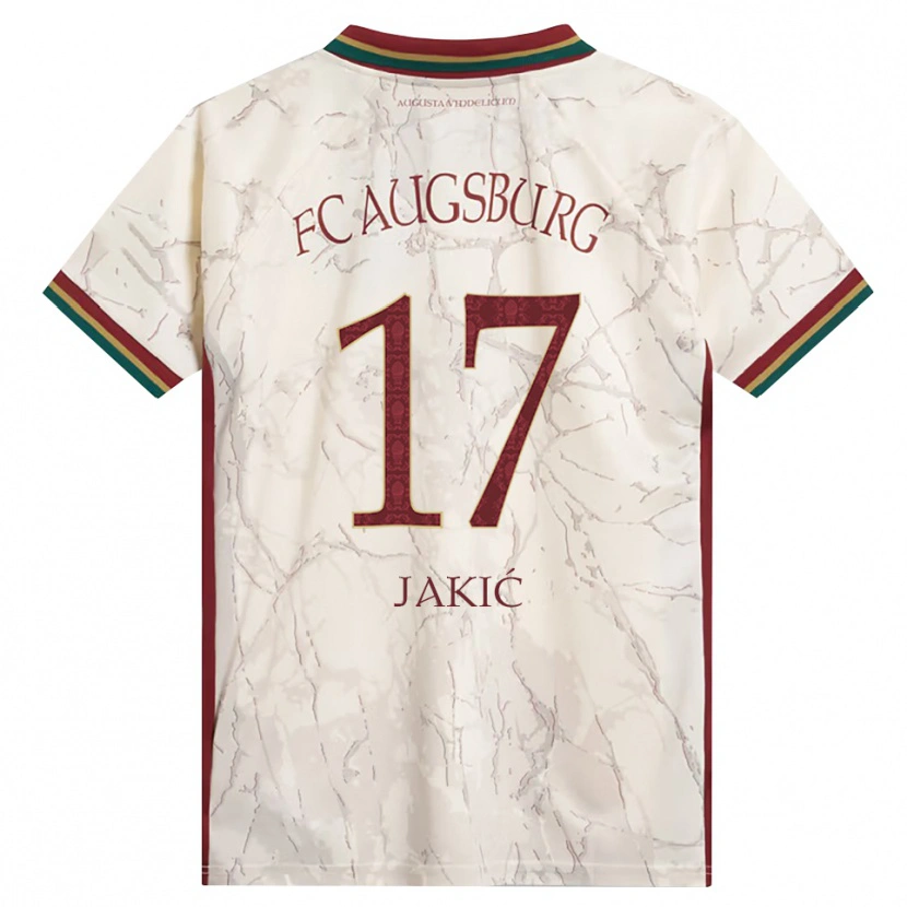 Danxen Niño Camiseta Kristijan Jakic #17 Verde Arroz Blanco Burdeos 1ª Equipación 2026/27 La Camisa