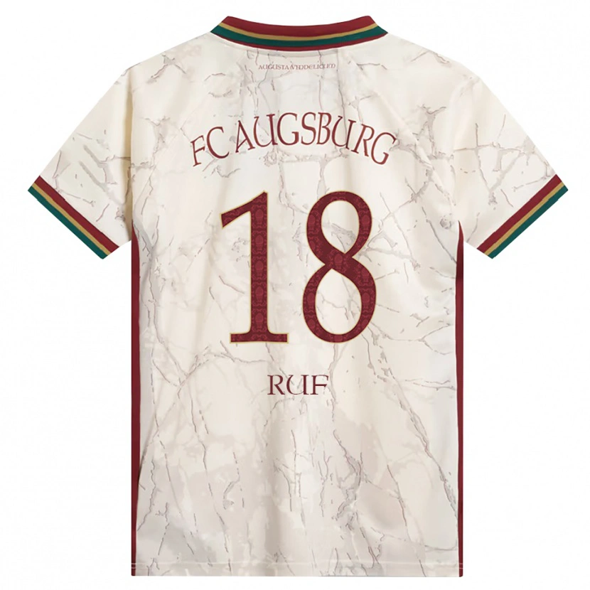 Danxen Niño Camiseta Jonas Ruf #18 Verde Arroz Blanco Burdeos 1ª Equipación 2026/27 La Camisa