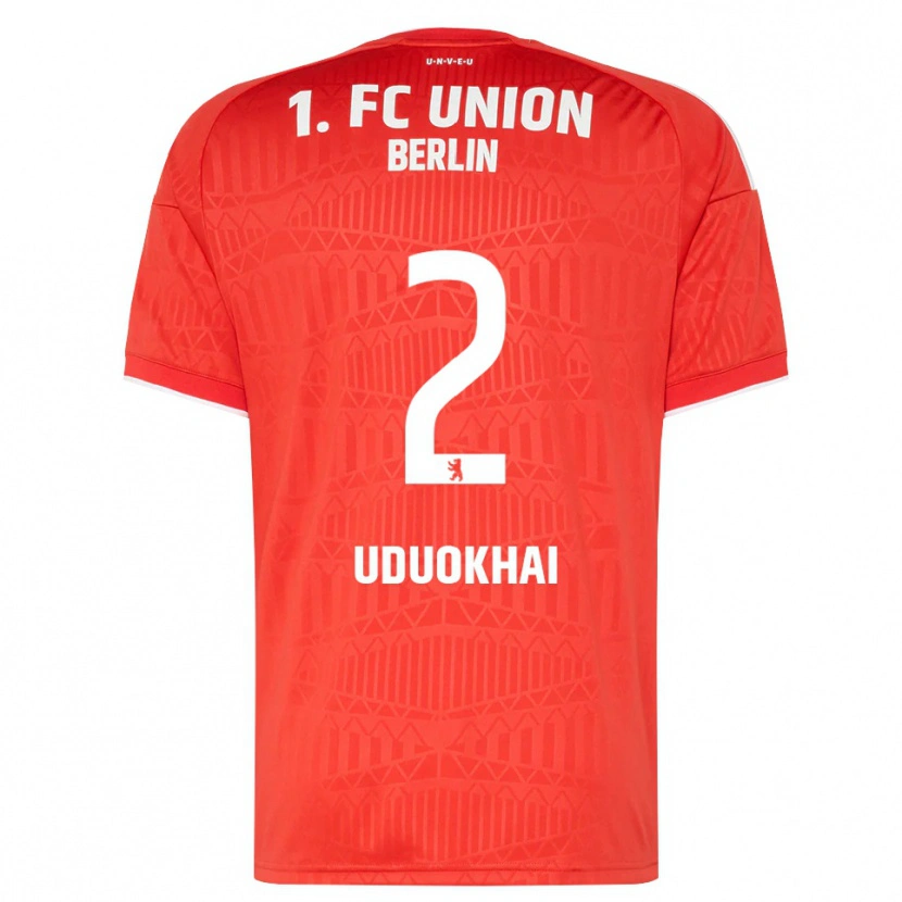 Danxen Niño Camiseta Felix Uduokhai #2 Rojo Blanco 1ª Equipación 2026/27 La Camisa
