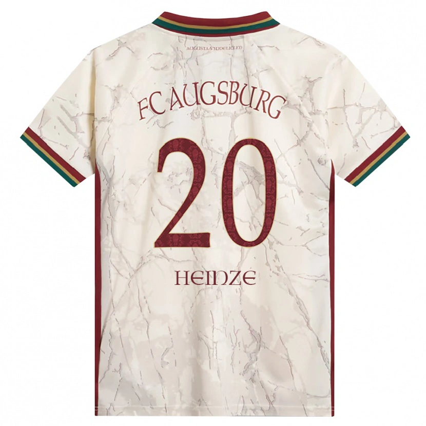 Danxen Niño Camiseta Fynn Heinze #20 Verde Arroz Blanco Burdeos 1ª Equipación 2026/27 La Camisa