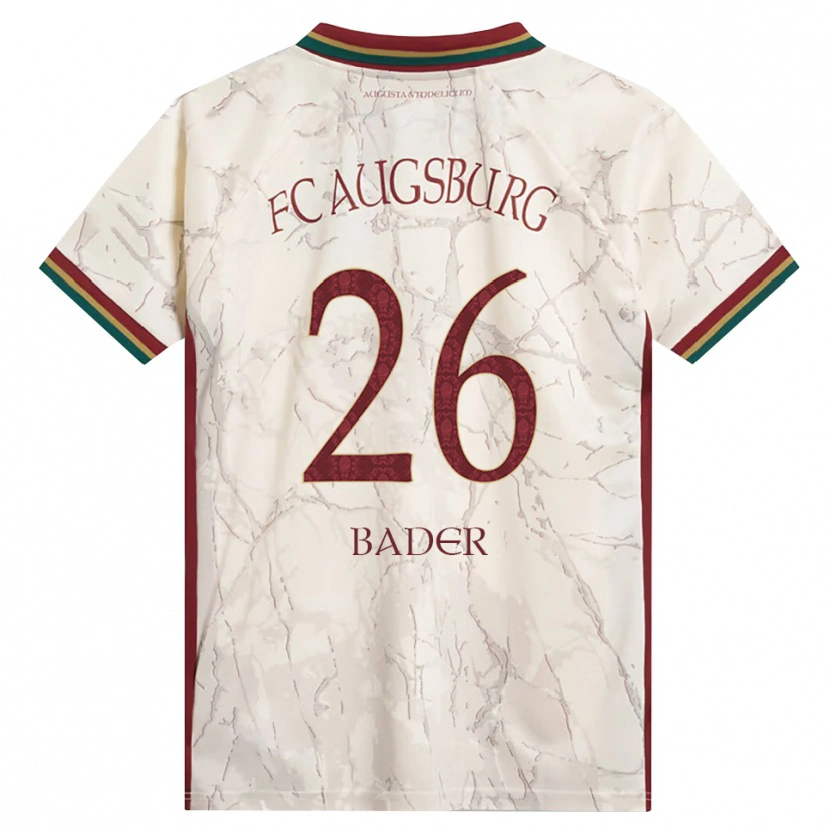 Danxen Niño Camiseta Tom Bader #26 Verde Arroz Blanco Burdeos 1ª Equipación 2026/27 La Camisa