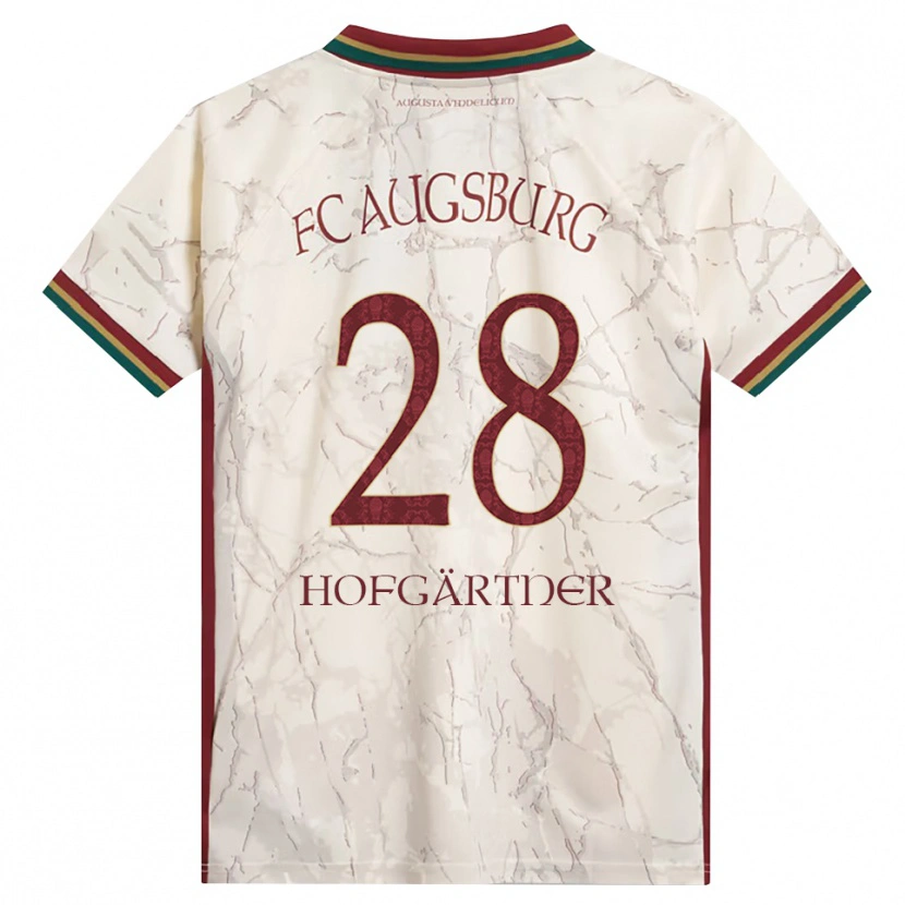 Danxen Niño Camiseta Hendrik Hofgärtner #28 Verde Arroz Blanco Burdeos 1ª Equipación 2026/27 La Camisa