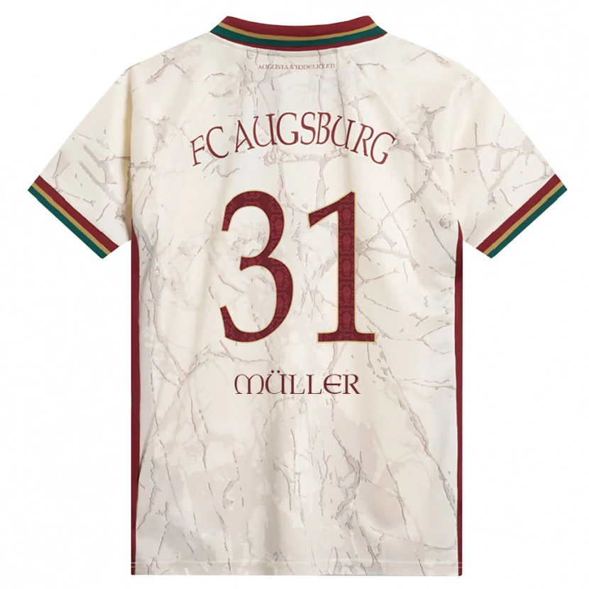 Danxen Niño Camiseta Noah Müller #31 Verde Arroz Blanco Burdeos 1ª Equipación 2026/27 La Camisa