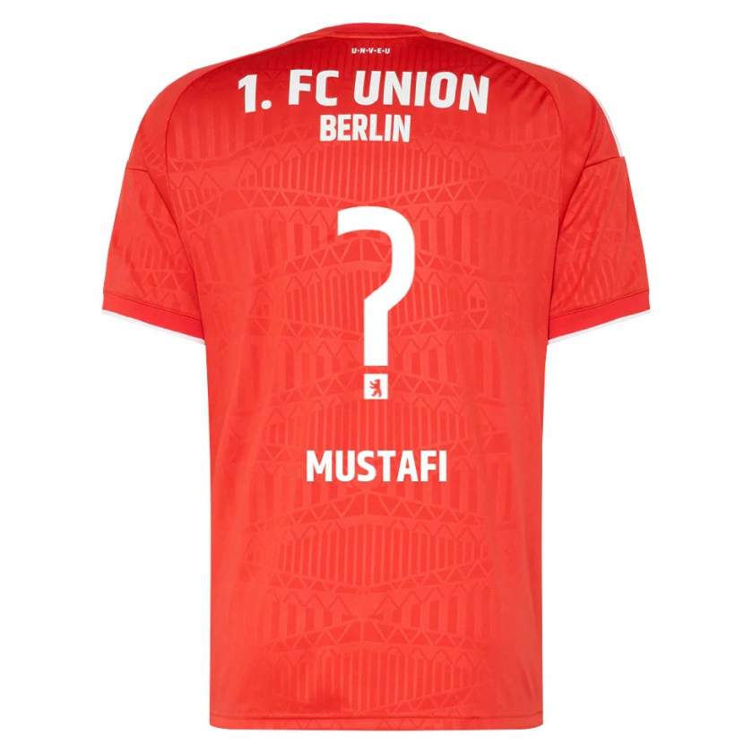 Danxen Niño Camiseta Adel Mustafi #0 Rojo Blanco 1ª Equipación 2026/27 La Camisa
