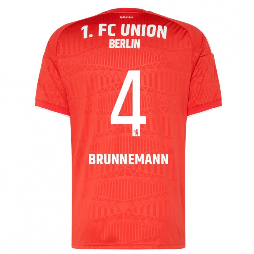 Danxen Niño Camiseta Laurenz Brunnemann #4 Rojo Blanco 1ª Equipación 2026/27 La Camisa