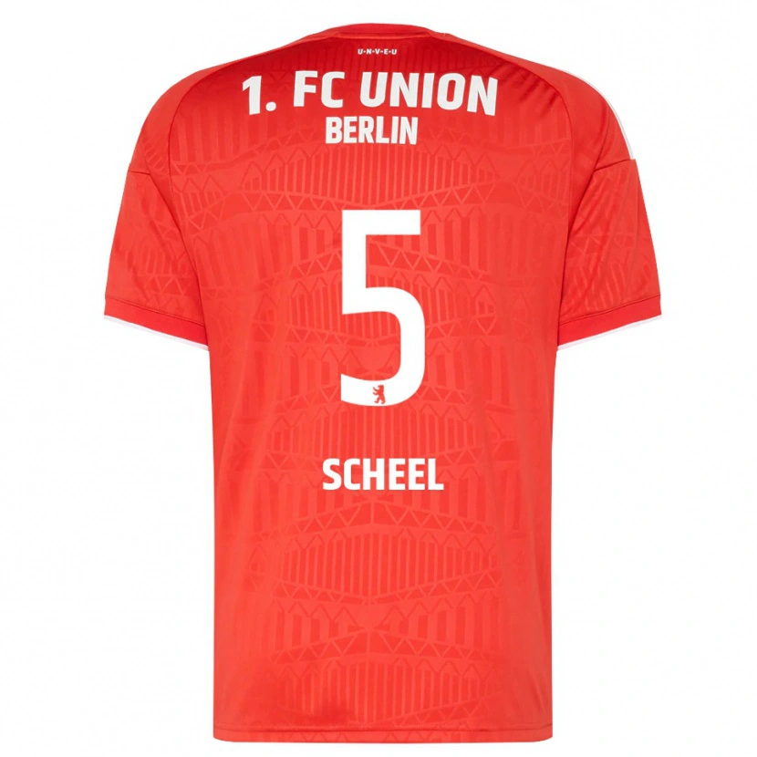 Danxen Niño Camiseta Luca Scheel #5 Rojo Blanco 1ª Equipación 2026/27 La Camisa