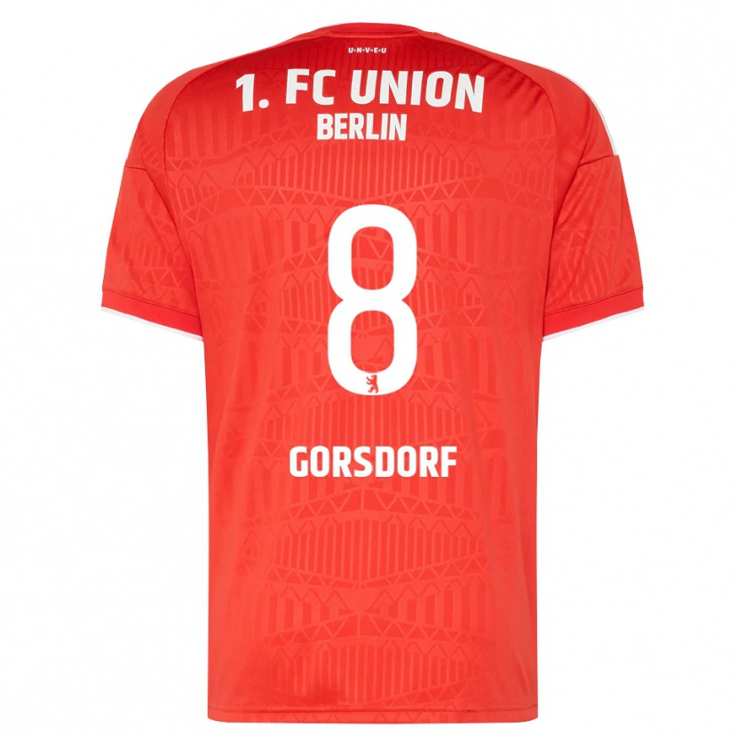 Danxen Niño Camiseta Lisa Görsdorf #8 Rojo Blanco 1ª Equipación 2026/27 La Camisa