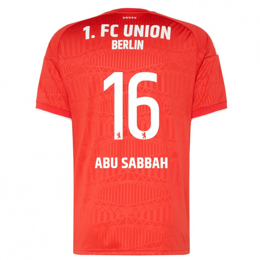 Danxen Niño Camiseta Sarah Abu Sabbah #16 Rojo Blanco 1ª Equipación 2026/27 La Camisa