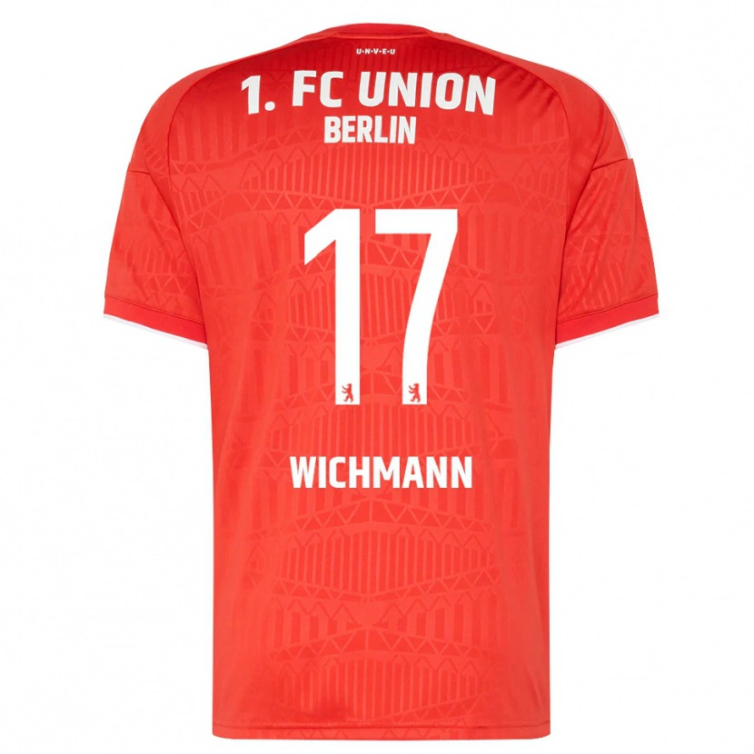 Danxen Niño Camiseta Julius Wichmann #17 Rojo Blanco 1ª Equipación 2026/27 La Camisa