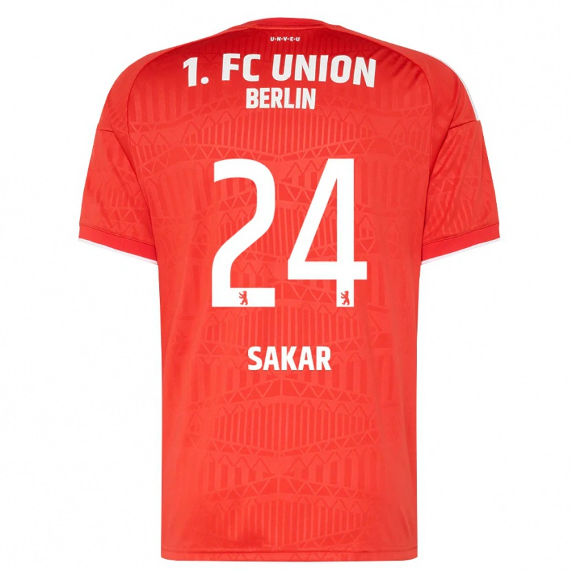 Danxen Niño Camiseta Fatma Sakar #24 Rojo Blanco 1ª Equipación 2026/27 La Camisa