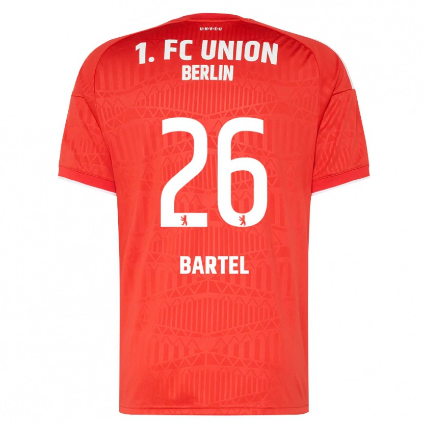 Danxen Niño Camiseta Oskar Bartel #26 Rojo Blanco 1ª Equipación 2026/27 La Camisa
