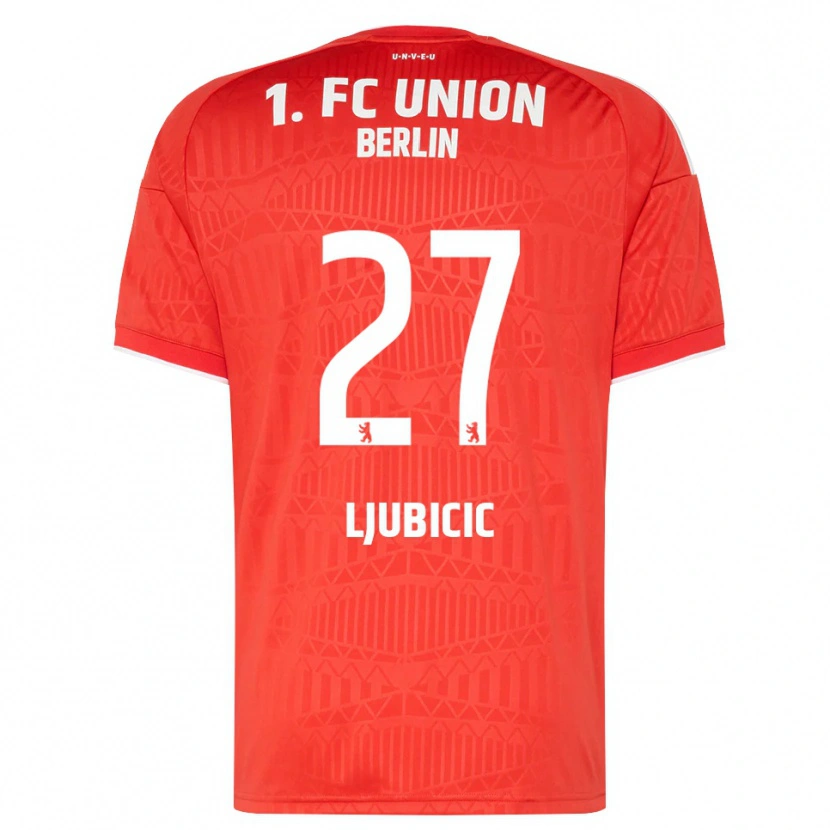 Danxen Niño Camiseta Marin Ljubicic #27 Rojo Blanco 1ª Equipación 2026/27 La Camisa