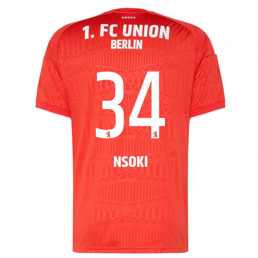 Danxen Niño Camiseta Stanley Nsoki #34 Rojo Blanco 1ª Equipación 2026/27 La Camisa