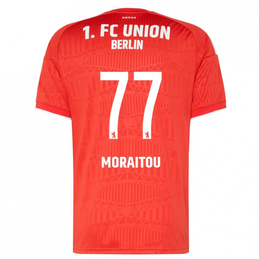 Danxen Niño Camiseta Athanasia Moraitou #77 Rojo Blanco 1ª Equipación 2026/27 La Camisa