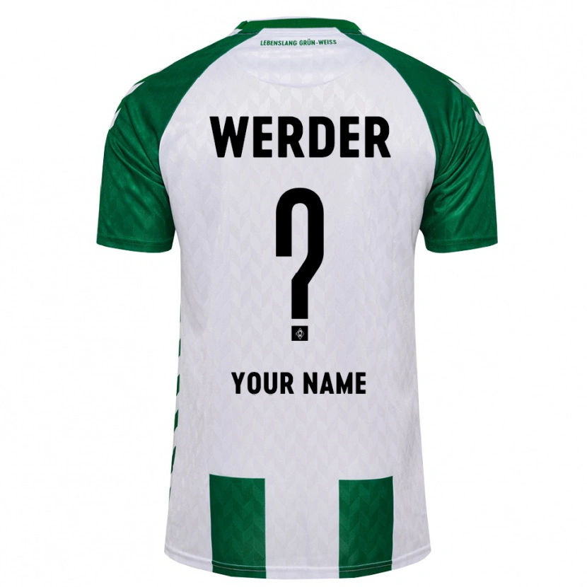 Danxen Niño Camiseta Su Nombre #0 Verde Blanco 1ª Equipación 2026/27 La Camisa