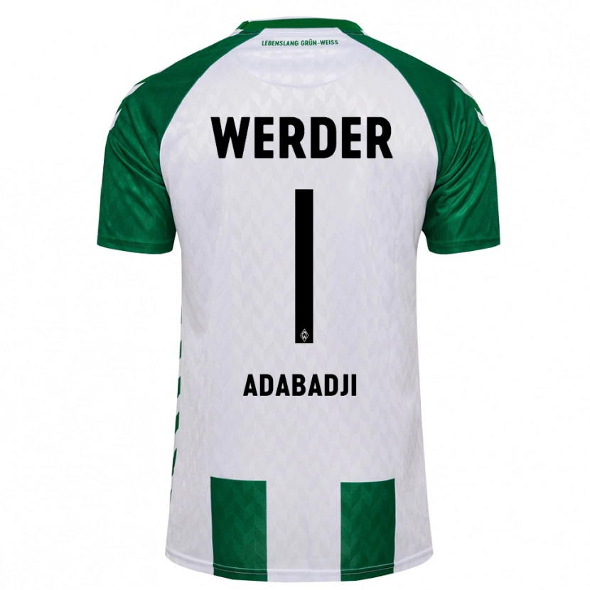 Danxen Niño Camiseta Kwassi-Vivien Felix Adabadji #1 Verde Blanco 1ª Equipación 2026/27 La Camisa