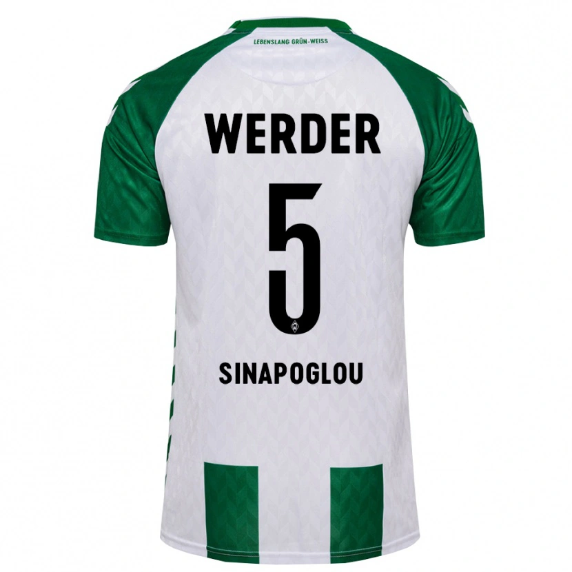 Danxen Niño Camiseta Oguzcan Sinapoglou #5 Verde Blanco 1ª Equipación 2026/27 La Camisa