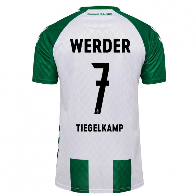 Danxen Niño Camiseta Maximilian Tiegelkamp #7 Verde Blanco 1ª Equipación 2026/27 La Camisa