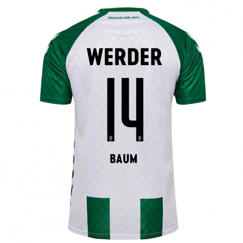 Danxen Niño Camiseta Lennart Baum #14 Verde Blanco 1ª Equipación 2026/27 La Camisa