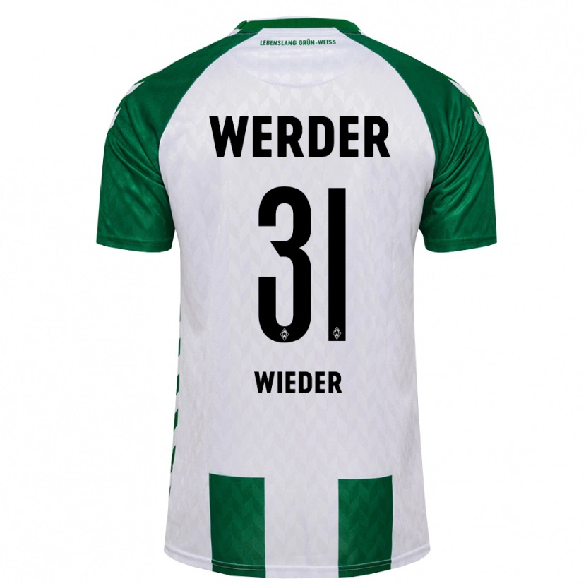 Danxen Niño Camiseta Verena Wieder #31 Verde Blanco 1ª Equipación 2026/27 La Camisa