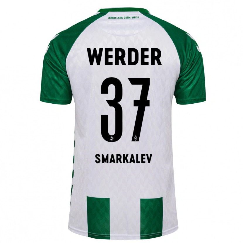Danxen Niño Camiseta Stefan Smarkalev #37 Verde Blanco 1ª Equipación 2026/27 La Camisa