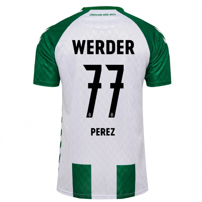 Danxen Niño Camiseta Catalina Pérez Jaramillo #77 Verde Blanco 1ª Equipación 2026/27 La Camisa