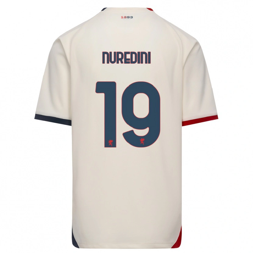 Danxen Niño Camiseta Joi Nuredini #19 Blanco Roto Rojo 2ª Equipación 2026/27 La Camisa