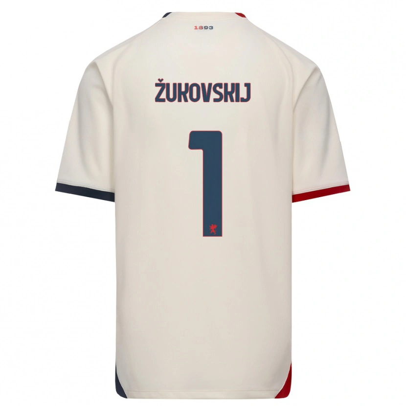 Danxen Niño Camiseta Mark Žukovskij #1 Blanco Roto Rojo 2ª Equipación 2026/27 La Camisa