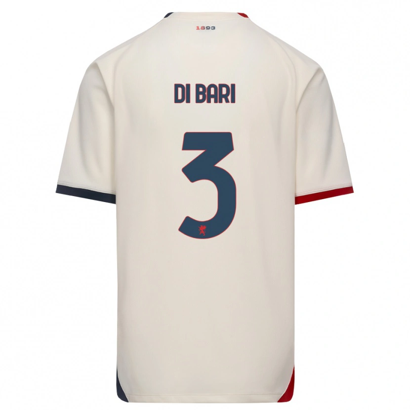 Danxen Niño Camiseta Martina Di Bari #3 Blanco Roto Rojo 2ª Equipación 2026/27 La Camisa