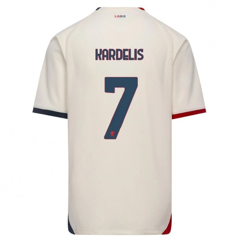 Danxen Niño Camiseta Rojus Kardelis #7 Blanco Roto Rojo 2ª Equipación 2026/27 La Camisa