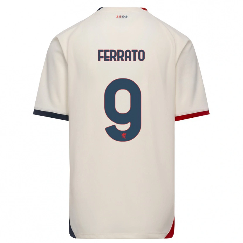 Danxen Niño Camiseta Claudia Ferrato #9 Blanco Roto Rojo 2ª Equipación 2026/27 La Camisa