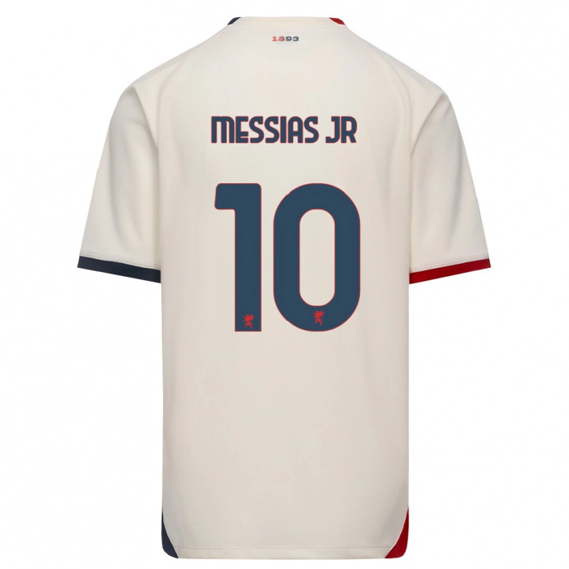 Danxen Niño Camiseta Junior Messias #10 Blanco Roto Rojo 2ª Equipación 2026/27 La Camisa