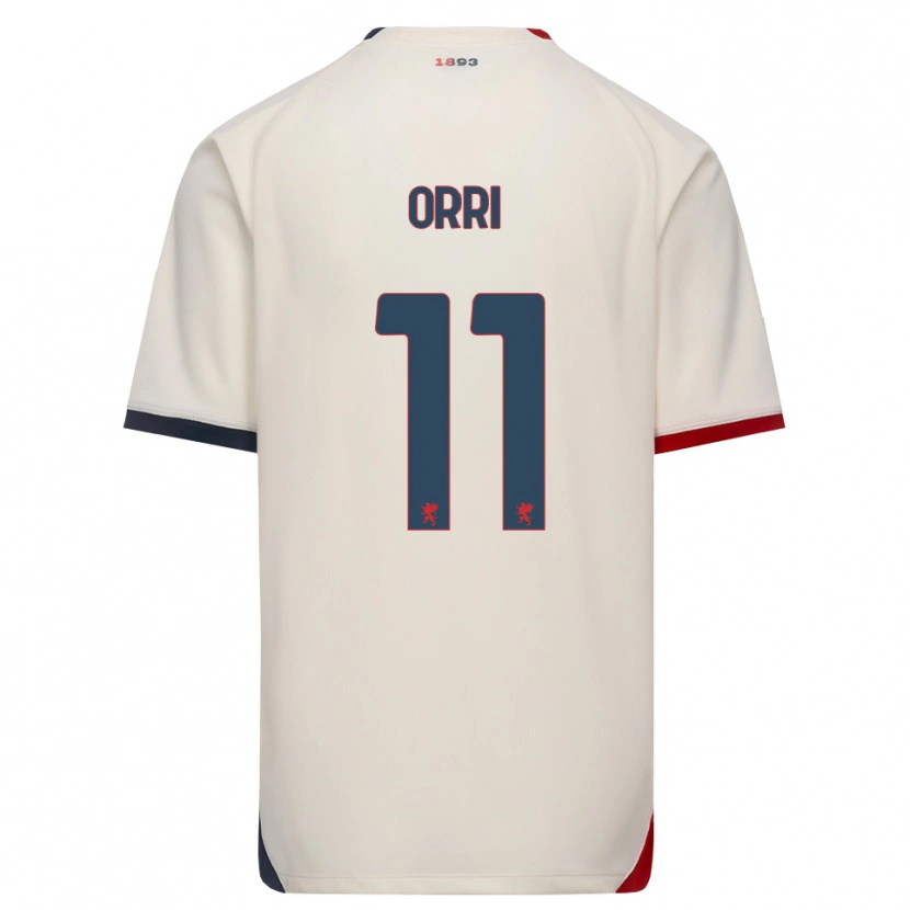 Danxen Niño Camiseta Ágúst Orri Thorsteinsson #11 Blanco Roto Rojo 2ª Equipación 2026/27 La Camisa