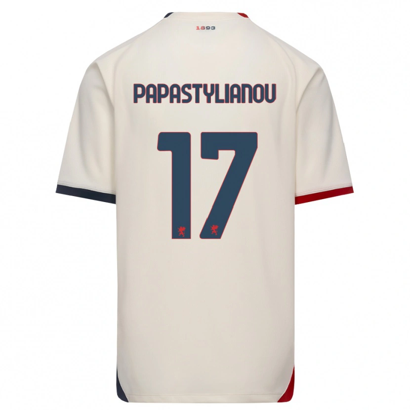 Danxen Niño Camiseta Lysandros Andreas Papastylianou #17 Blanco Roto Rojo 2ª Equipación 2026/27 La Camisa
