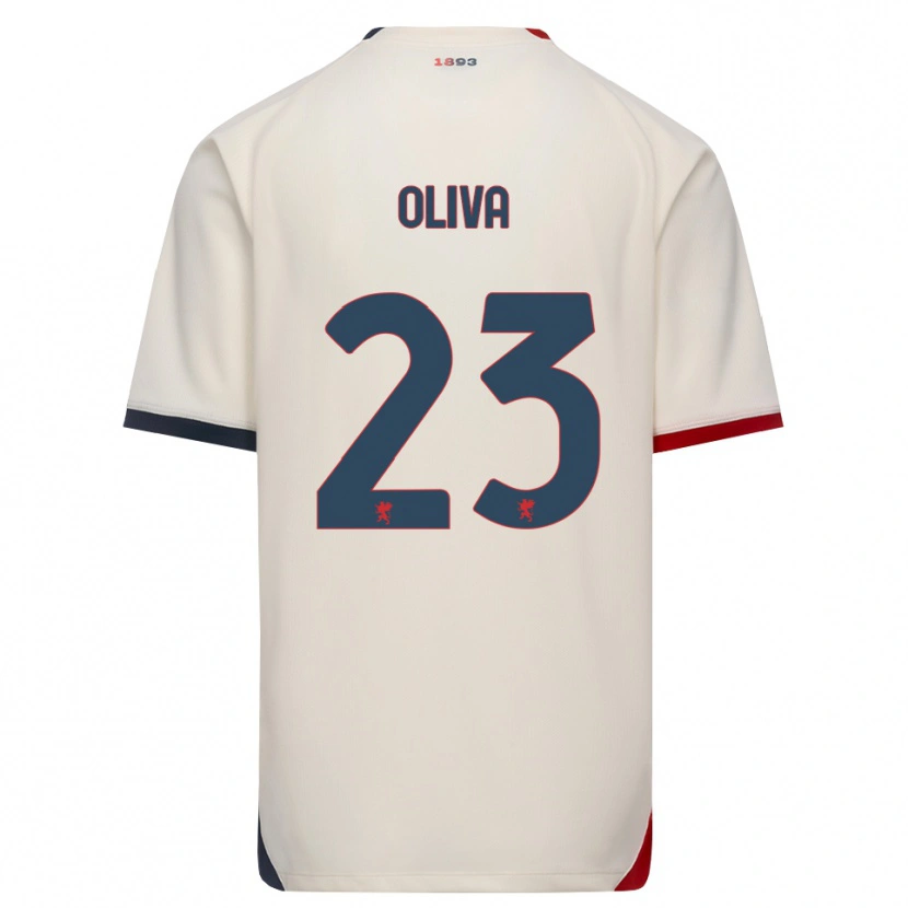 Danxen Niño Camiseta Eleonora Oliva #23 Blanco Roto Rojo 2ª Equipación 2026/27 La Camisa